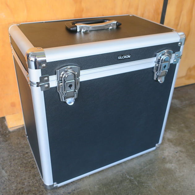 Vinyl Carry Case Aluminium Heavy Duty Black (holds 50x 12” records