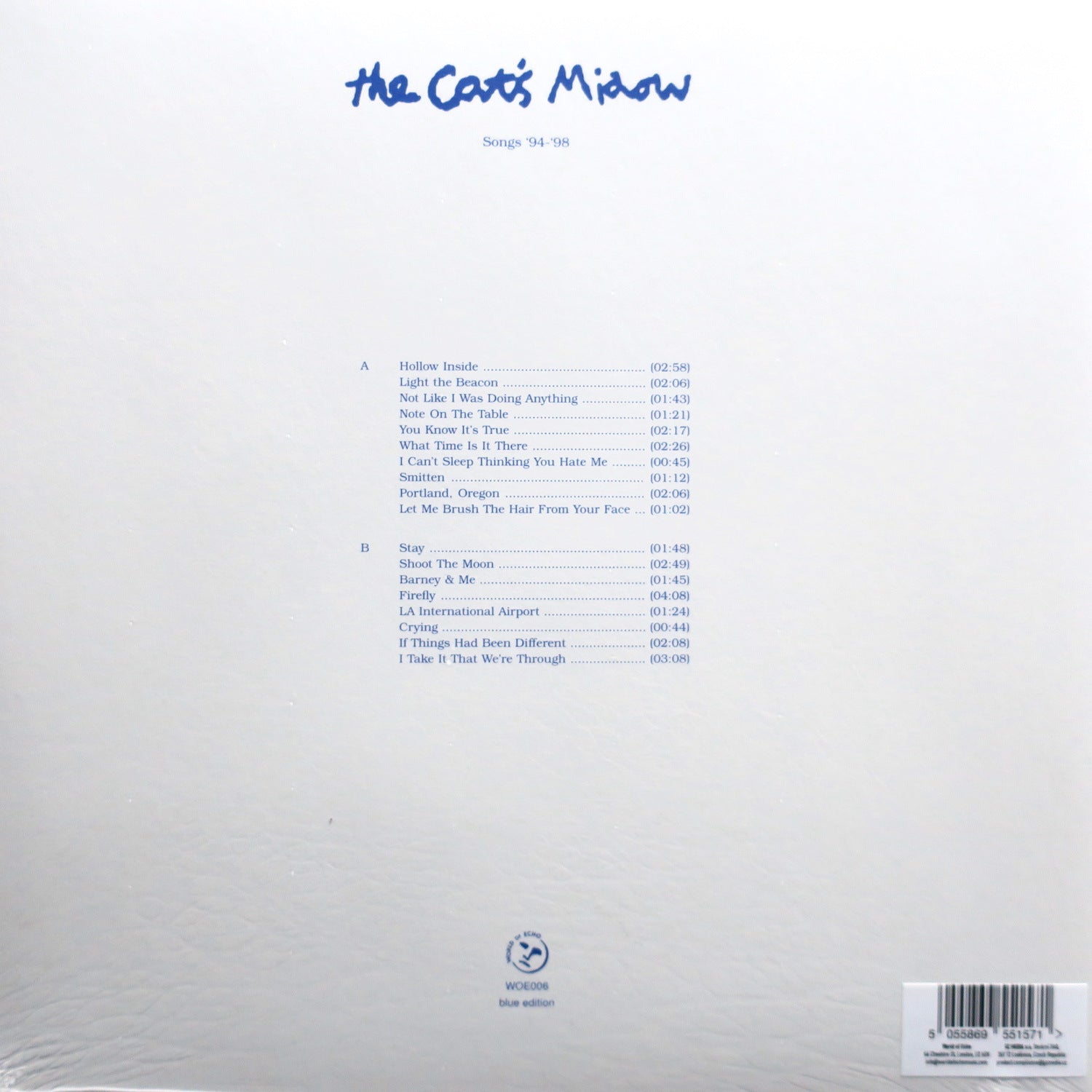 CAT S MIAOW Songs 94 98 BLUE Vinyl LP 1995 Oz Indie GOLDMINE RECORDS cat-s-miaow-songs-94-98-blue-vinyl-lp-1995-oz-indie-goldmine-records
