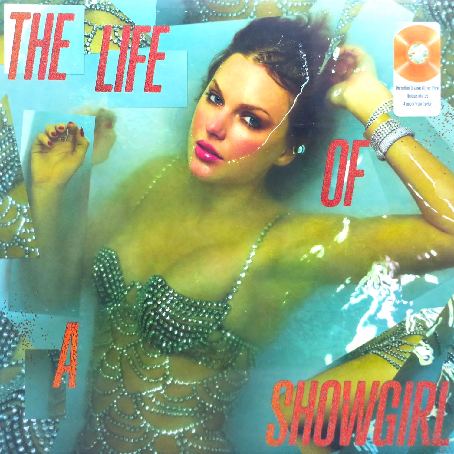 TAYLOR SWIFT 'The Life Of A Showgirl' ORANGE GLITTER Vinyl LP