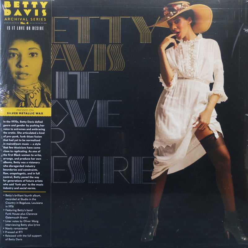 BETTY DAVIS 'Is It Love Or Desire' SILVER Vinyl LP