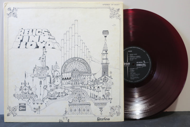 PINK FLOYD 'Relics' 1971 Japanese Original RED Vinyl LP