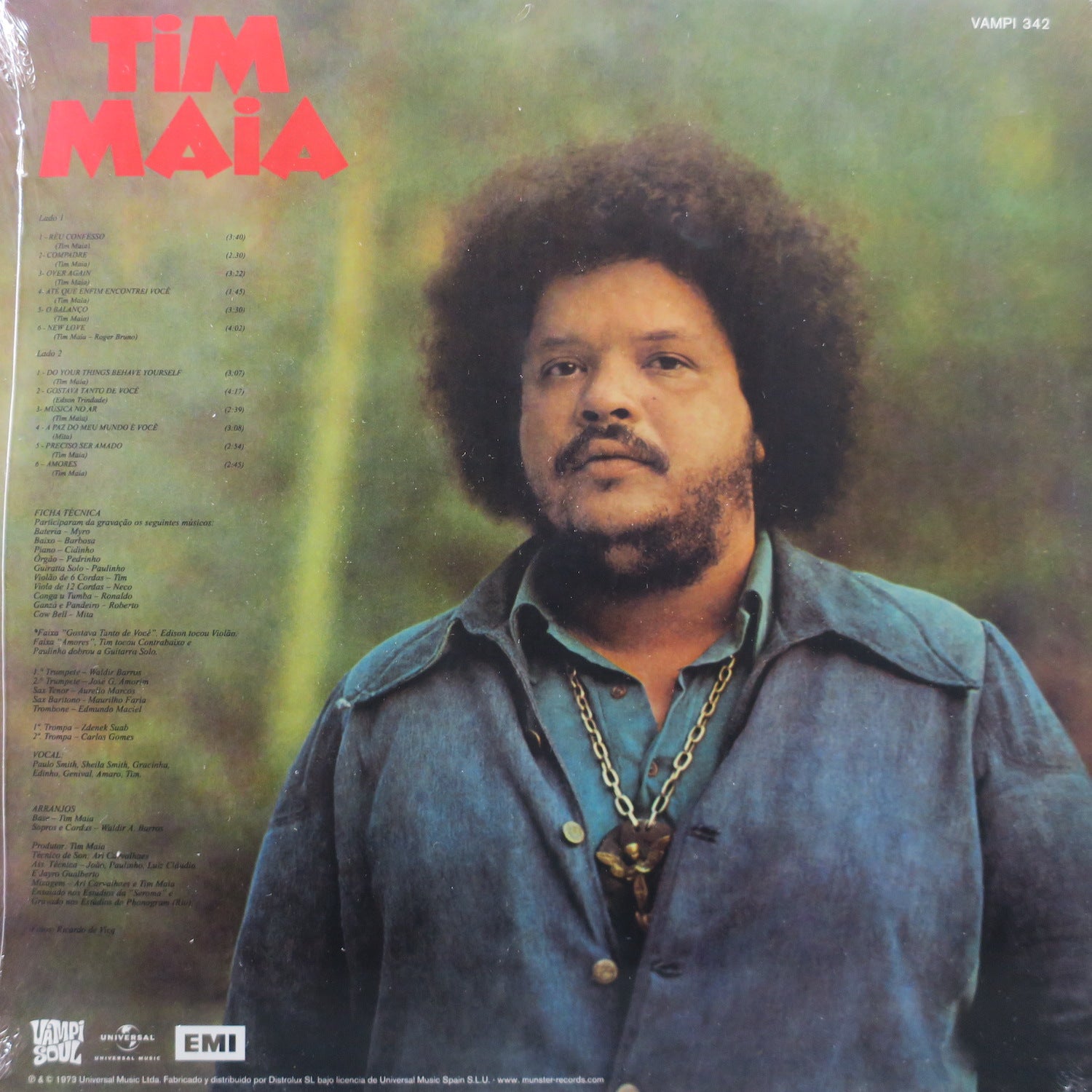 TIM MAIA s/t 180g Vinyl LP (1973 Brazilian Soul) – GOLDMINE