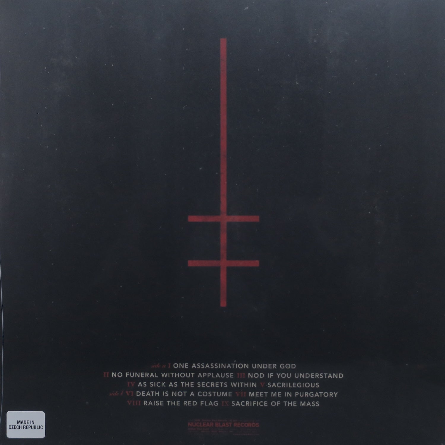 MARILYN MANSON 'One Assassination Under God Chapter 1' RED Vinyl