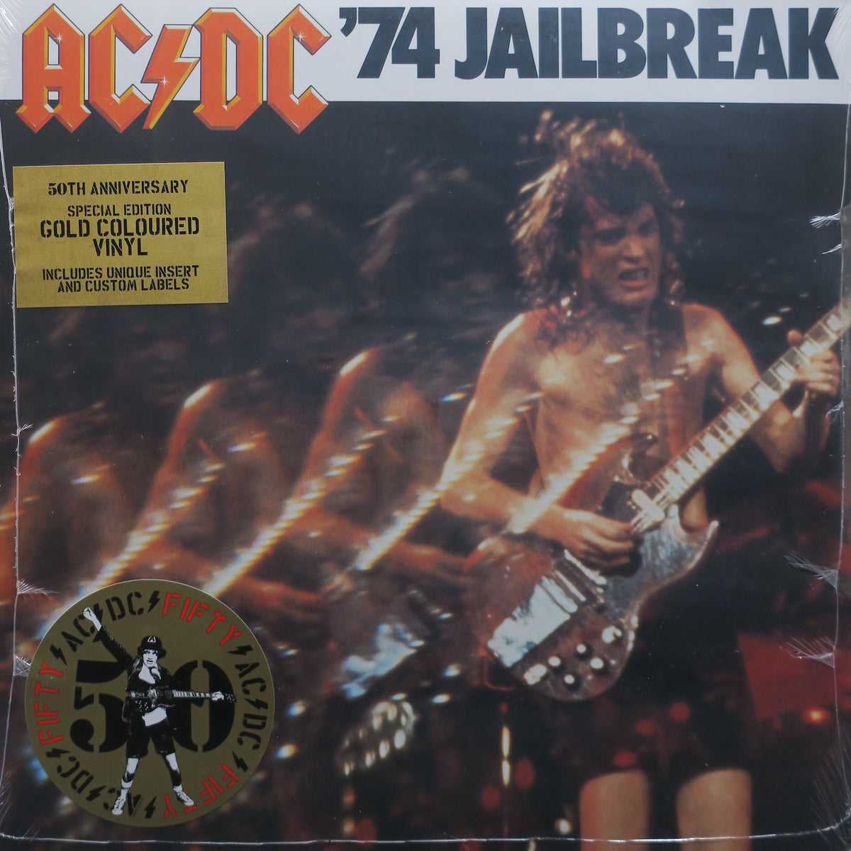 AC/DC '74 Jailbreak' Anniversary GOLD Vinyl LP – GOLDMINE RECORDS