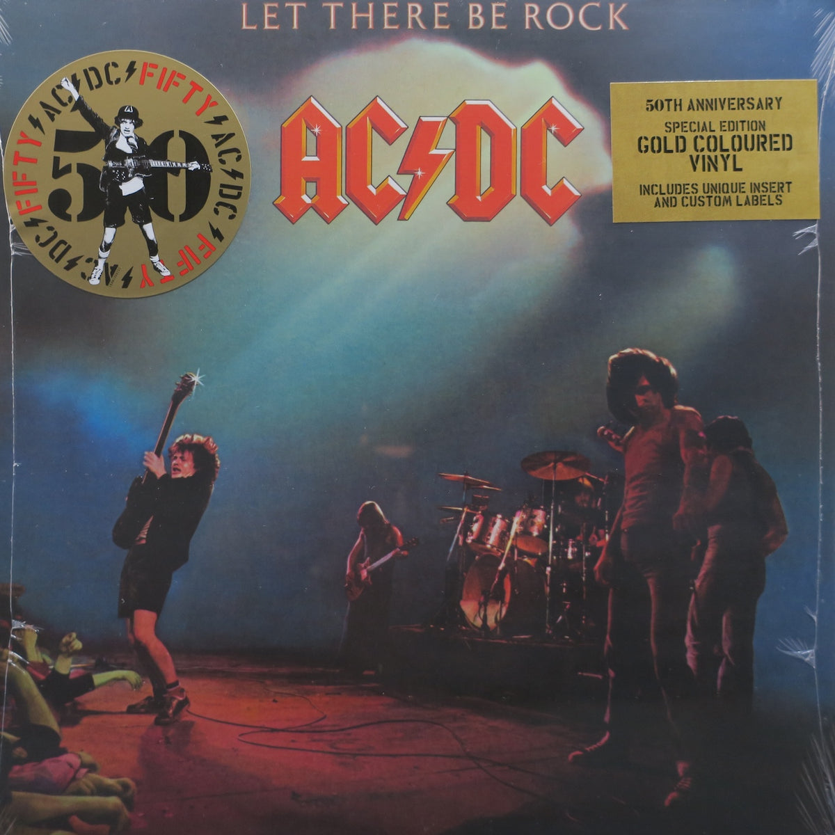 AC/DC 'Let There Be Rock' Anniversary GOLD Vinyl LP – GOLDMINE RECORDS