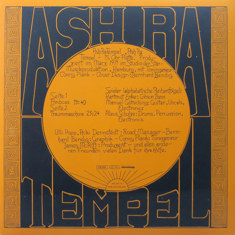 ASH RA TEMPEL s/t 50th Anniversary TRANSPARENT Vinyl LP (1971 Kraurock)