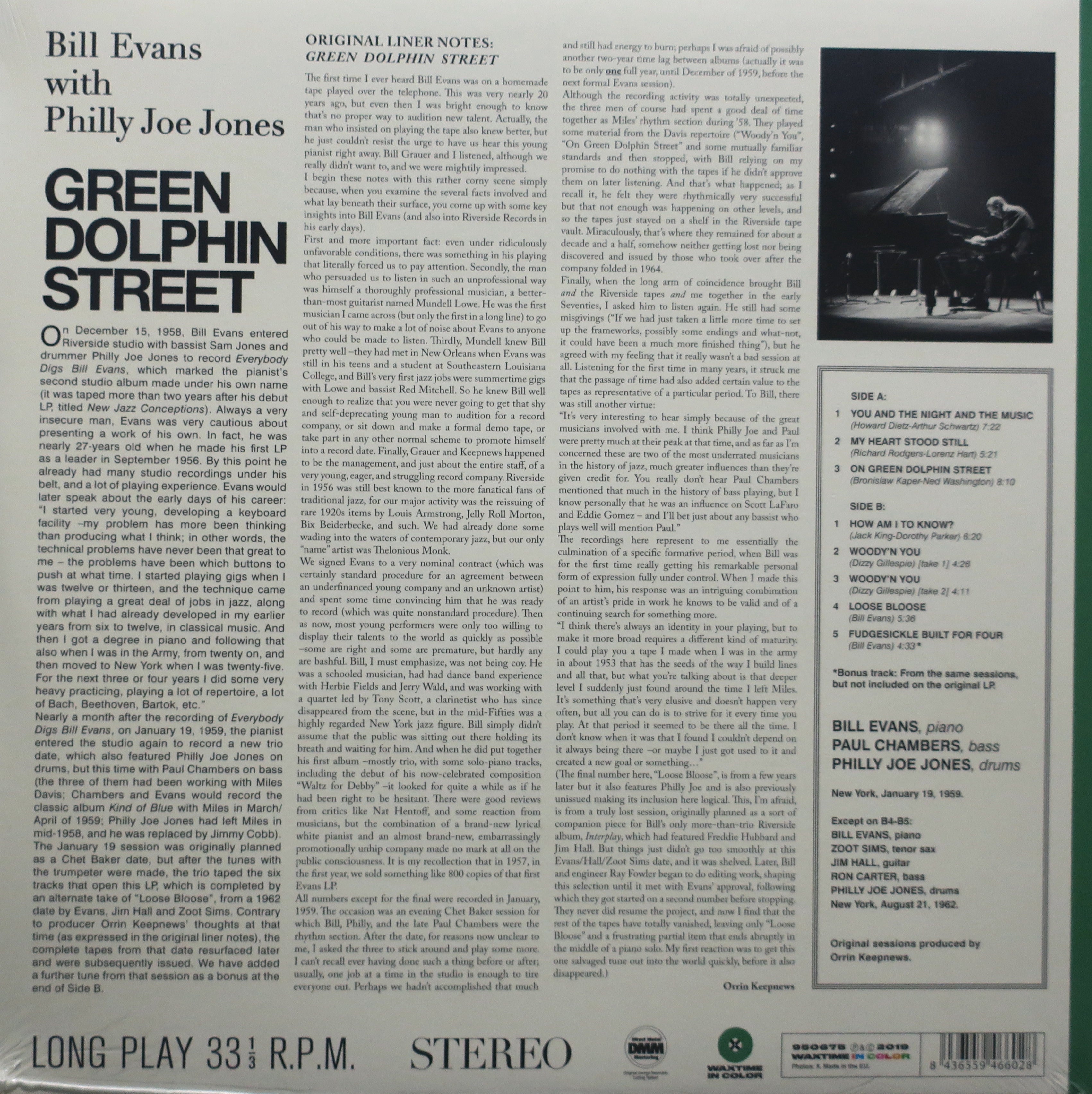 【LP】Bill Evans　Green Dolphin Street Green Dolphin Street (Bonus Track) (Vinyl): EVANS,BILL