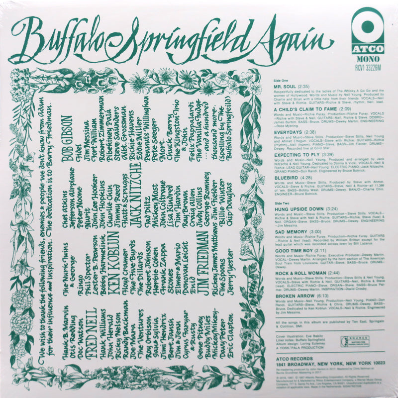 BUFFALO SPRINGFIELD 'Buffalo Springfield Again' CLEAR Vinyl LP