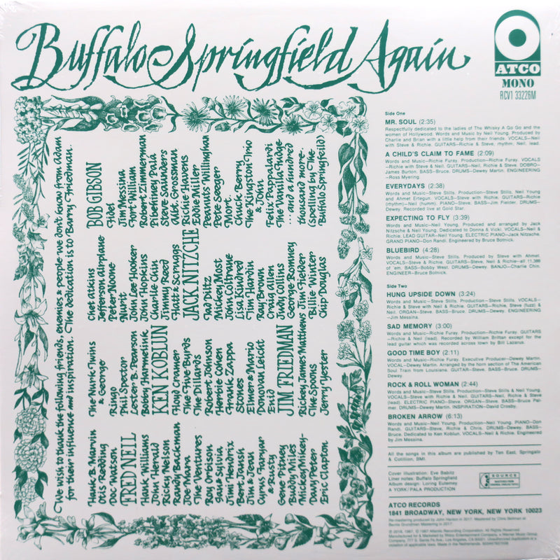 BUFFALO SPRINGFIELD 'Buffalo Springfield Again' CLEAR Vinyl LP