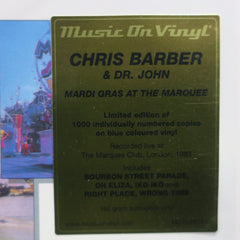 CHRIS BARBER & DR JOHN 'Mardi Gras At The Marquee' 180g BLUE Vinyl 2LP