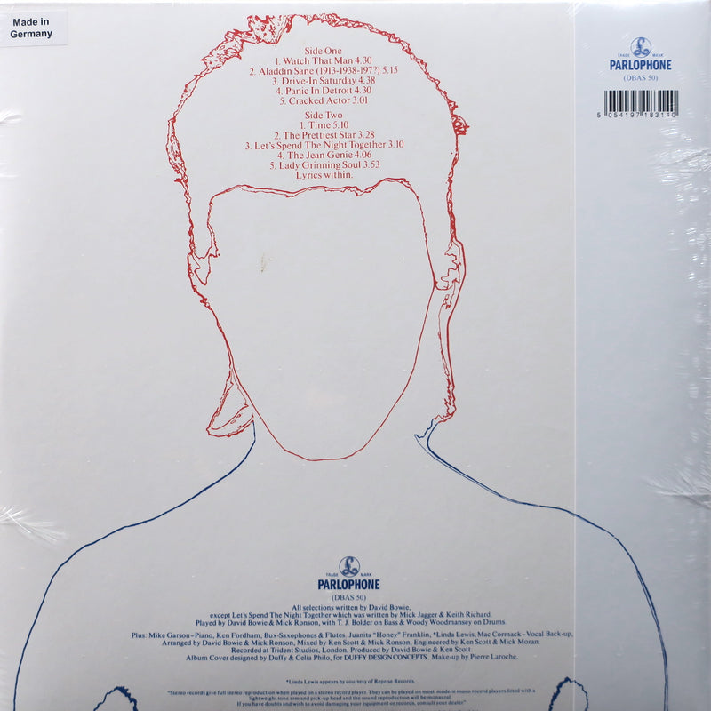DAVID BOWIE 'Aladdin Sane' 50th Anniversay HALF SPEED MASTER Vinyl LP