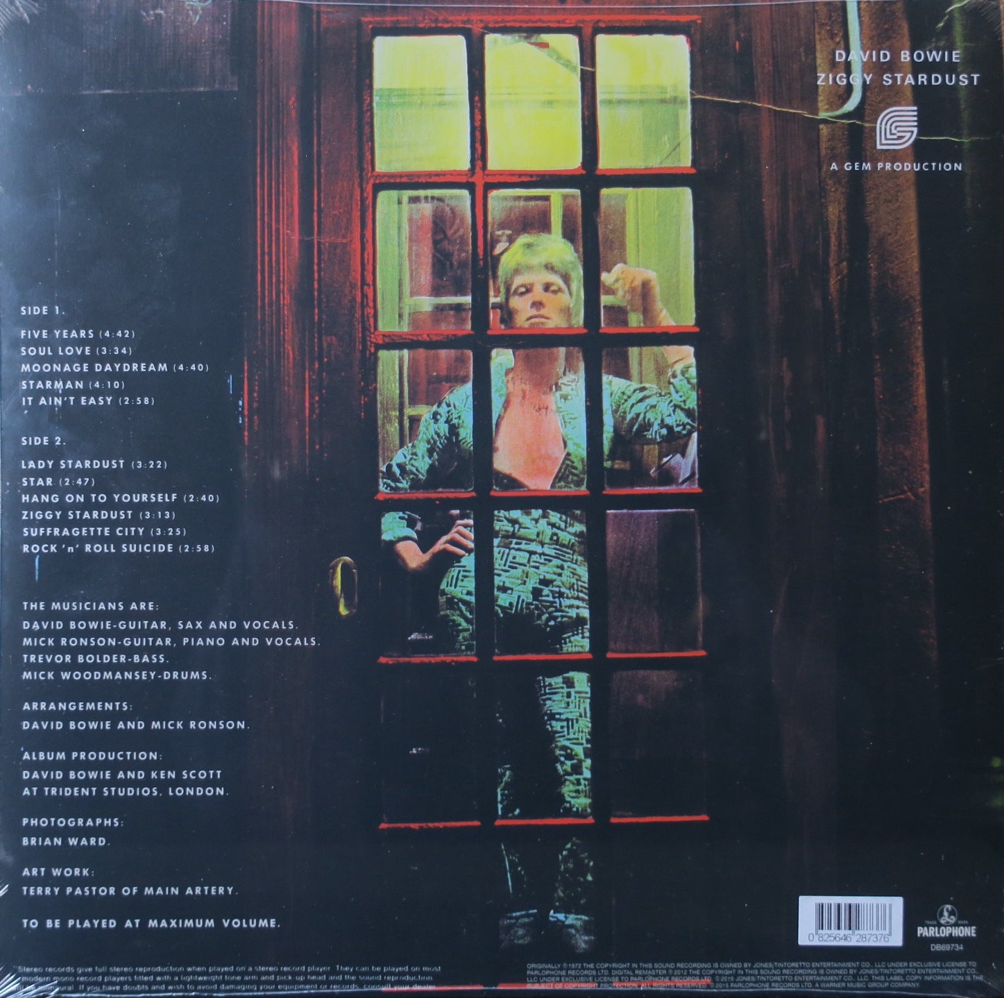 DAVID BOWIE 'Rise And Fall Of Ziggy Stardust And The Spiders From
