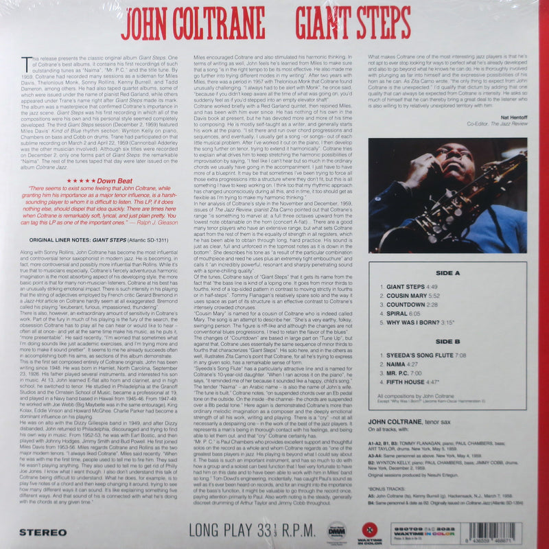 JOHN COLTRANE 'Giant Steps' 180g RED Vinyl LP