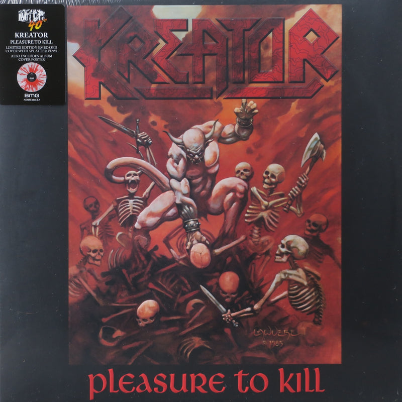 KREATOR 'Pleasure To Kill' CLEAR/RED SPLATTER Vinyl LP (1986 Thrash)
