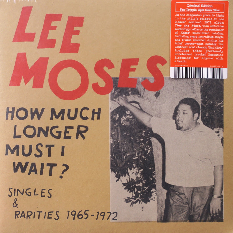 LEE MOSES 'How Much Longer Must I Wait? Singles & Rarities 1965-1972' RED/CLEAR Vinyl LP
