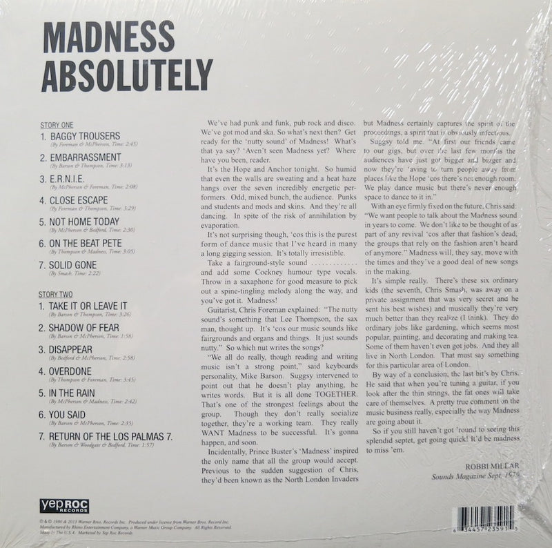 MADNESS 'Absolutely' 180g Vinyl LP