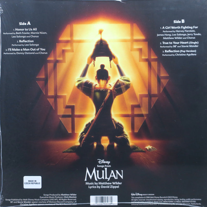'MULAN: The Songs' Disney Soundtrack RUBY RED Vinyl LP