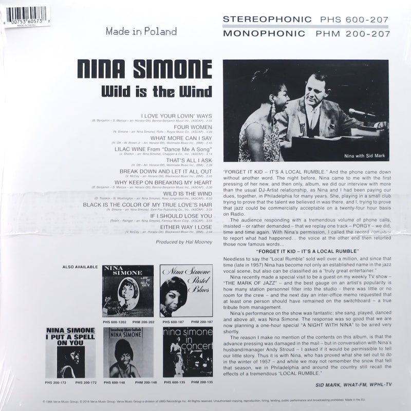 NINA SIMONE 'Wild Is The Wind' Vinyl LP