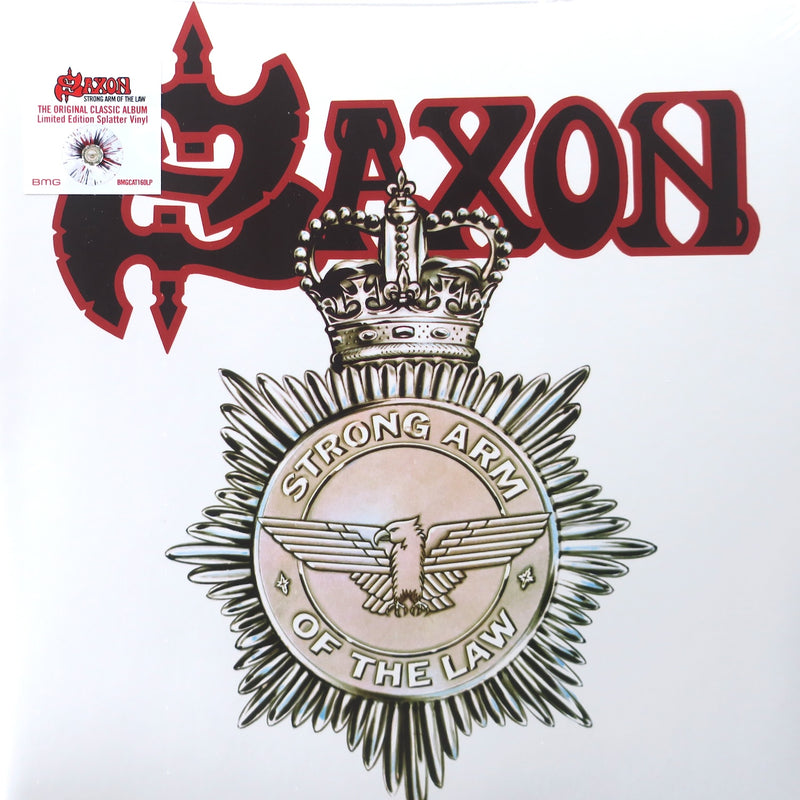 SAXON 'Strong Arm Of The Law' WHITE/BLACK/RED Vinyl LP