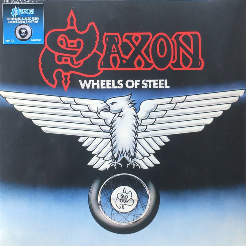 SAXON 'Wheels Of Steel' BLACK/GRAY SWIRL Vinyl LP