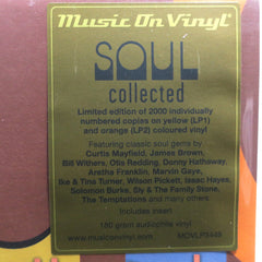 VARIOUS 'Soul Collected' 180g YELLOW/ORANGE Vinyl 2LP (Curtis Mayfield James Brown Bill Withers Marvin Gaye Otis Redding)