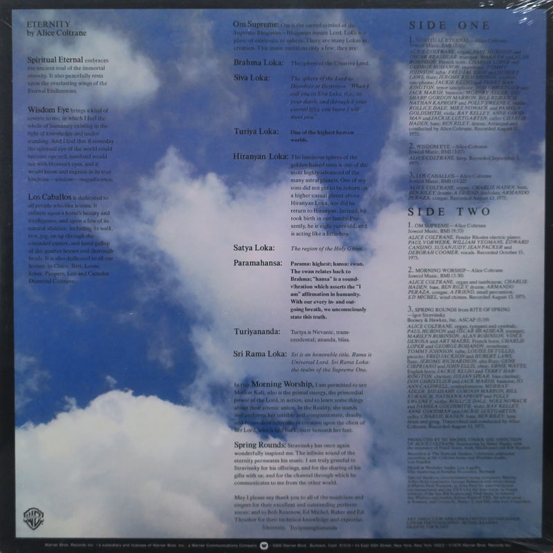 ALICE COLTRANE 'Eternity' SPEAKERS CORNER All Analogue 180g Vinyl LP