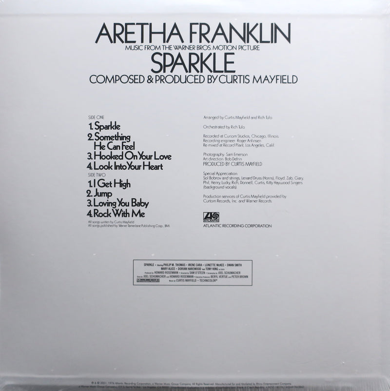 ARETHA FRANKLIN 'Sparkle' CLEAR Vinyl LP