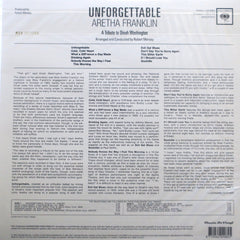ARETHA FRANKLIN 'Unforgettable: Tribute To Dinah Washington' 180g CLEAR Vinyl LP