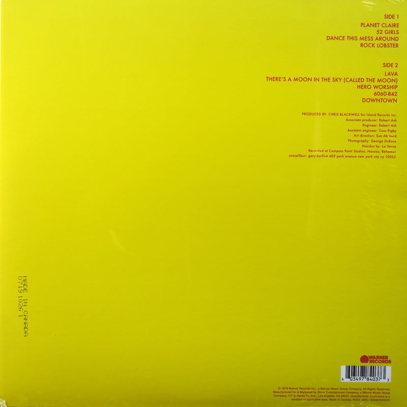 B-52's s/t CLEAR/RED SPLATTER Vinyl LP