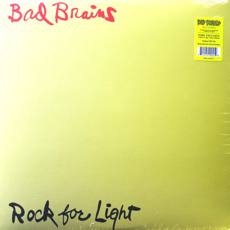 BAD BRAINS 'Rock For Light' YELLOW Vinyl LP