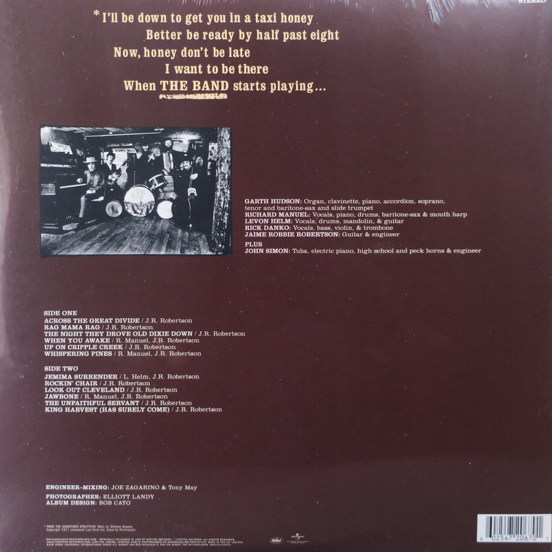 BAND 's/t' 180g Vinyl LP (1969 Folk Rock)