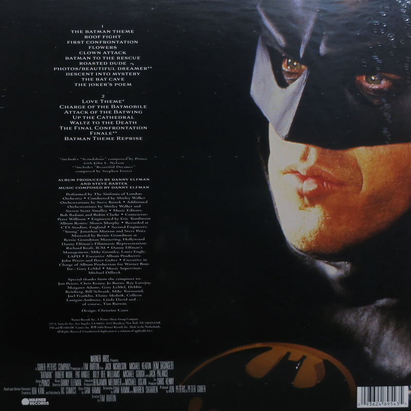 'BATMAN' Soundtrack by Danny Elfman TURQUOISE Vinyl LP