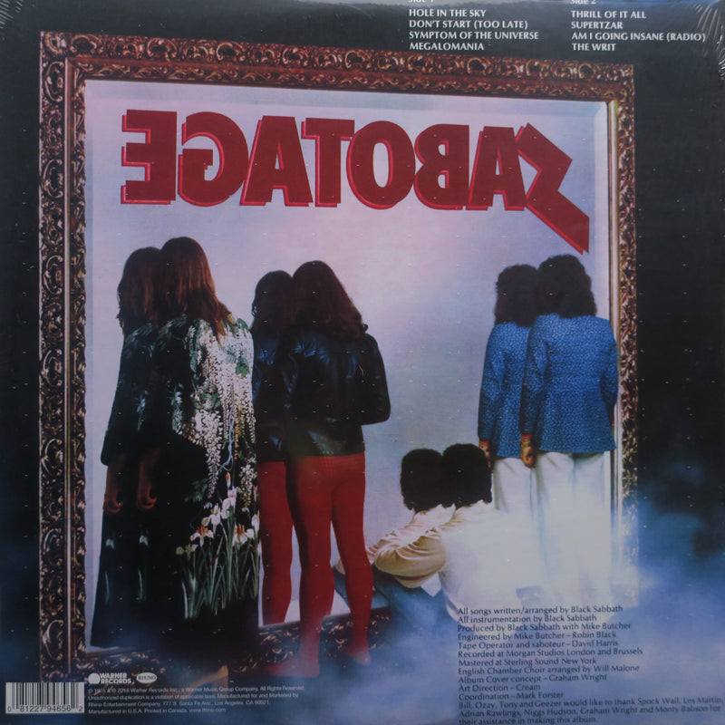 BLACK SABBATH 'Sabotage' Gatefold Remastered 180g Vinyl LP