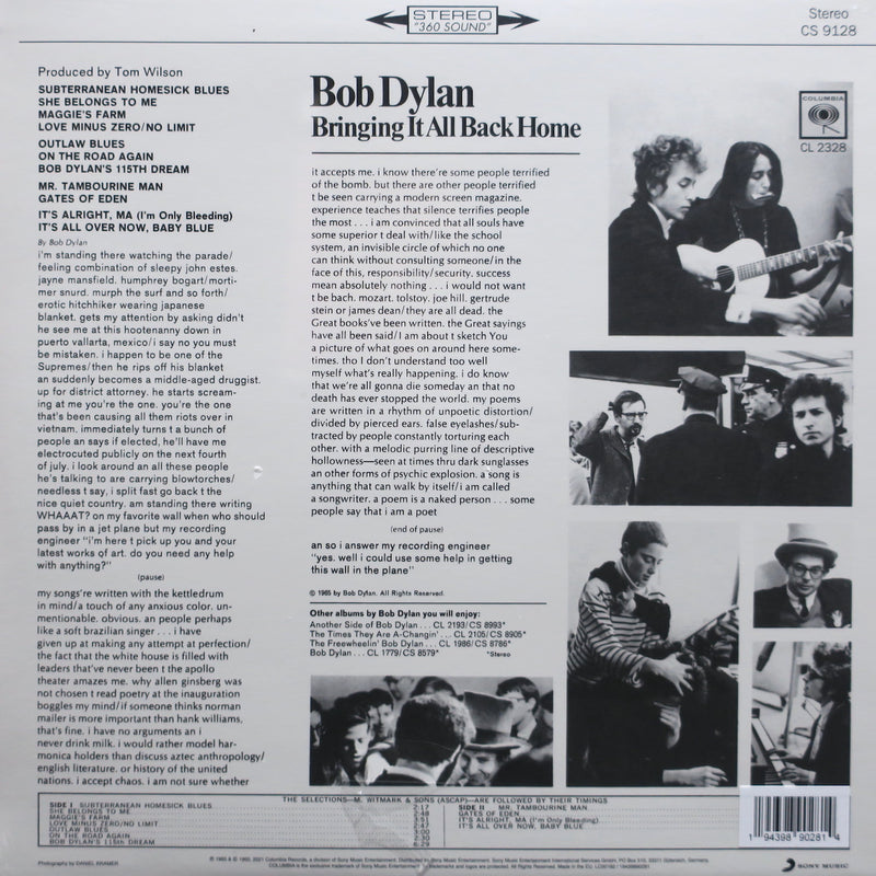 BOB DYLAN 'Bringing It All Back Home' 180g Vinyl LP