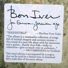 BON IVER 'For Emma, Forever Ago' Vinyl LP