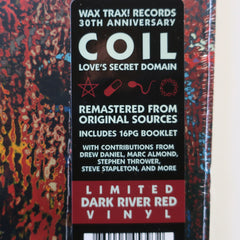 COIL 'Love's Secret Domain' Wax Trax 30th Anniversary DARK RIVER RED Vinyl LP (9 tracks)