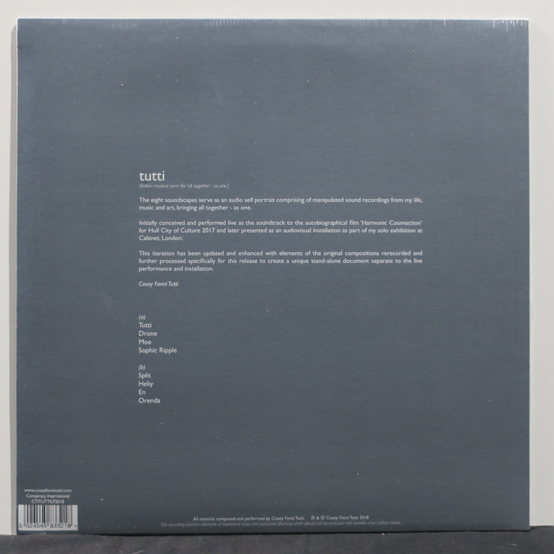 COSEY FANNI TUTTI 'Tutti' BLUE Vinyl LP
