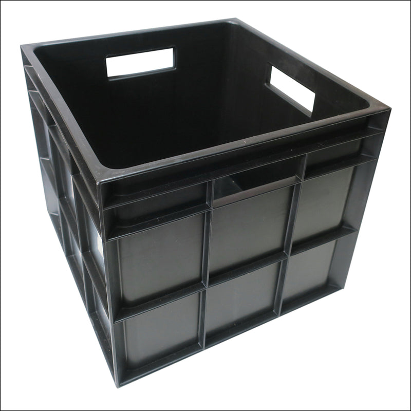 Vinyl Storage Crate - Heavy Duty Plastic - BLACK (PICK UP ONLY)