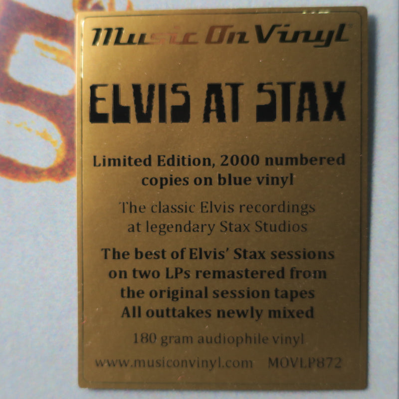 ELVIS PRESLEY 'Elvis At Stax' 180g BLUE Vinyl 2LP