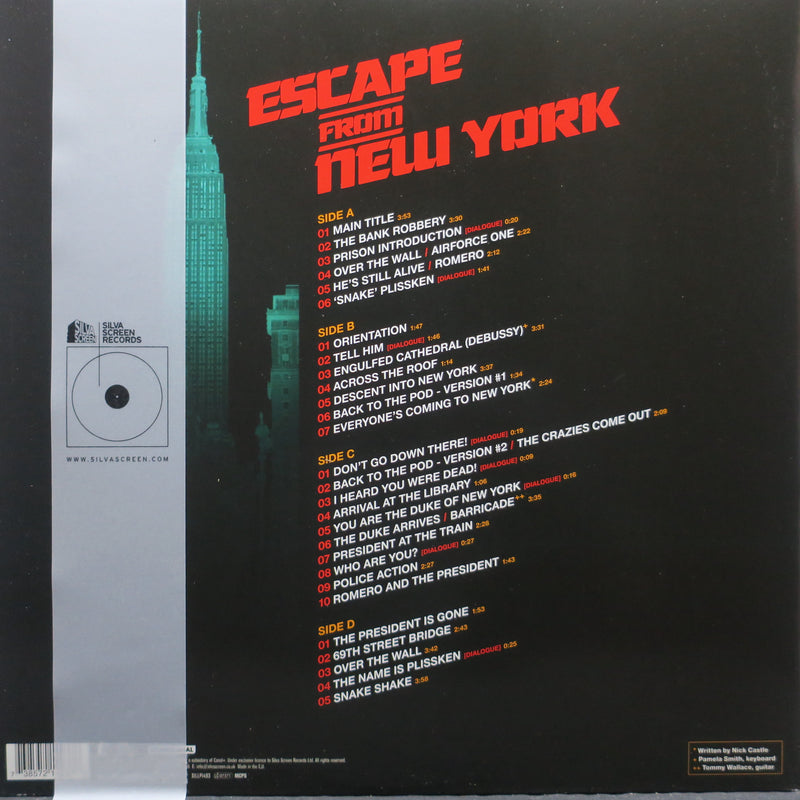 'ESCAPE FROM NEW YORK' Soundtrack Vinyl 2LP