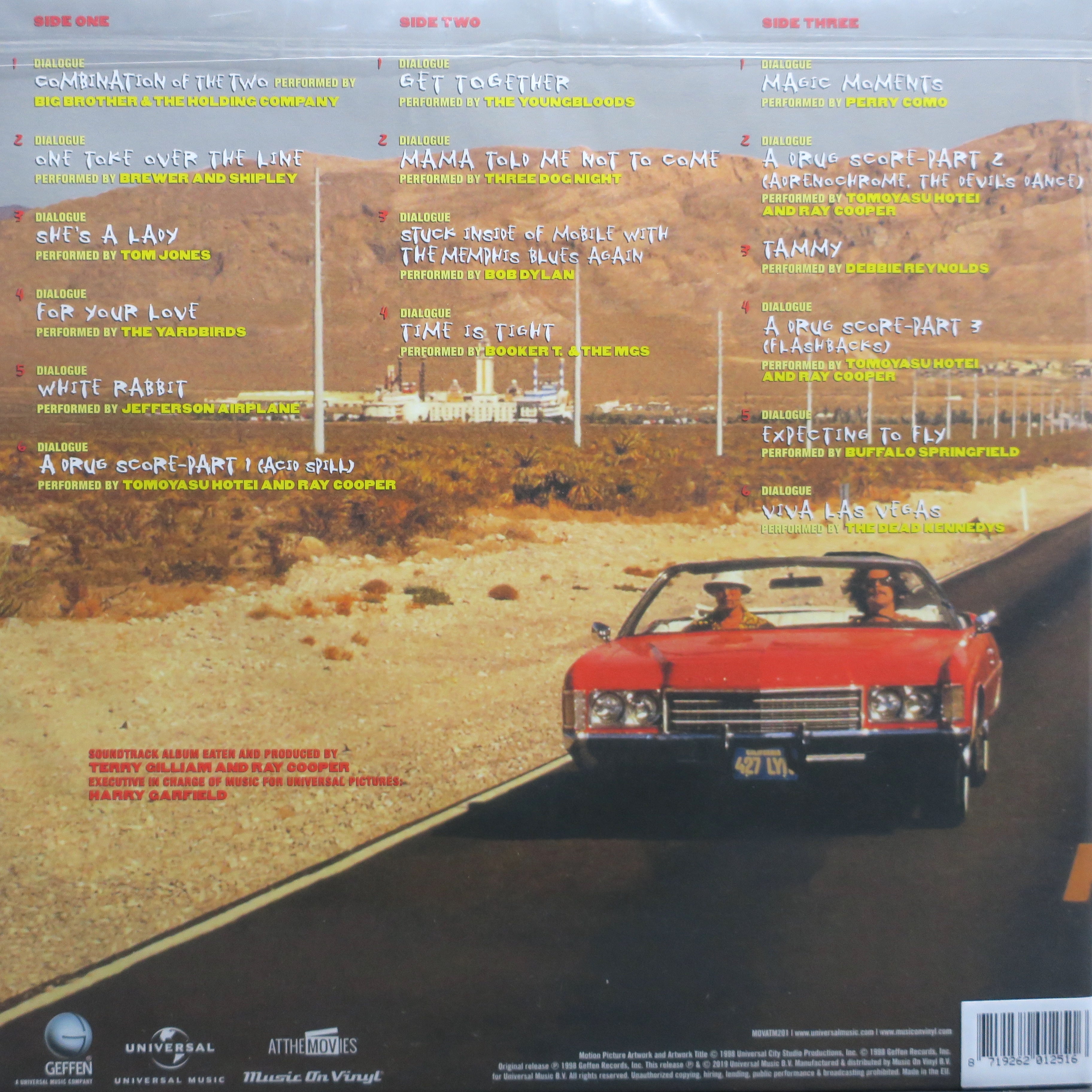 FEAR AND LOATHING IN LAS VEGAS' Soundtrack 180g Vinyl 2LP