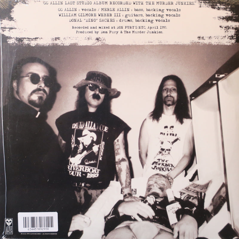 GG ALLIN & THE MURDER JUNKIES 'Brutality & Bloodshed For All' COLOUR Vinyl LP