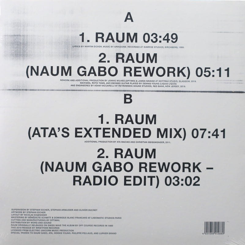 GRAUZONE 'Raum' Vinyl EP