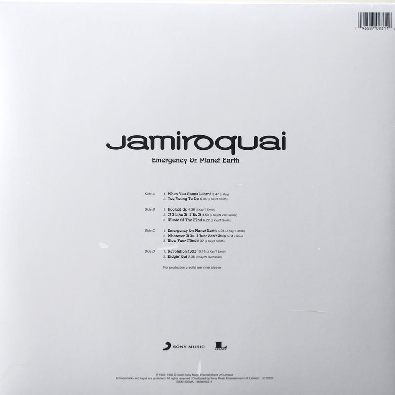 JAMIROQUAI 'Emergency On Planet Earth' CLEAR Vinyl 2LP