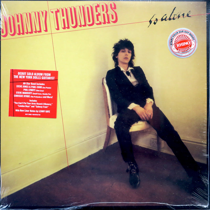 JOHNNY THUNDERS 'So Alone' RED Vinyl LP (1978 Rock/Punk)