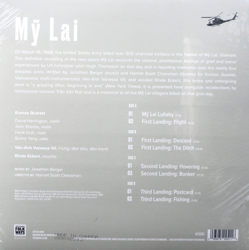 KRONOS QUARTET, VÂN-ÁNH VANESSA, RINDE ECKERT 'My Lai' (Soundtrack) Vinyl 2LP