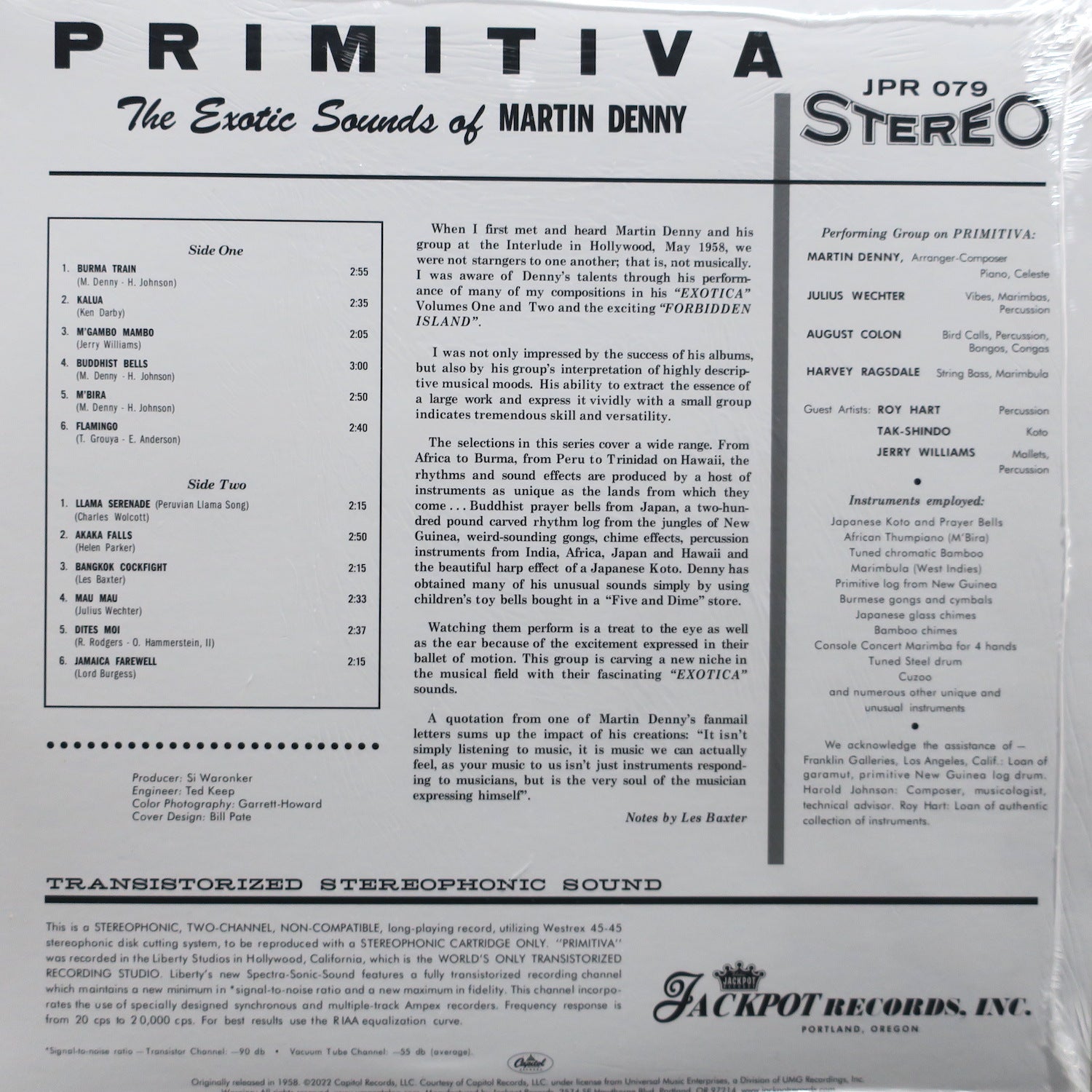 米LP Martin Denny Primitiva LST7023 LIBERTY /00260 Martin Denny exotic sounds of Primitiva ster Liberty lp