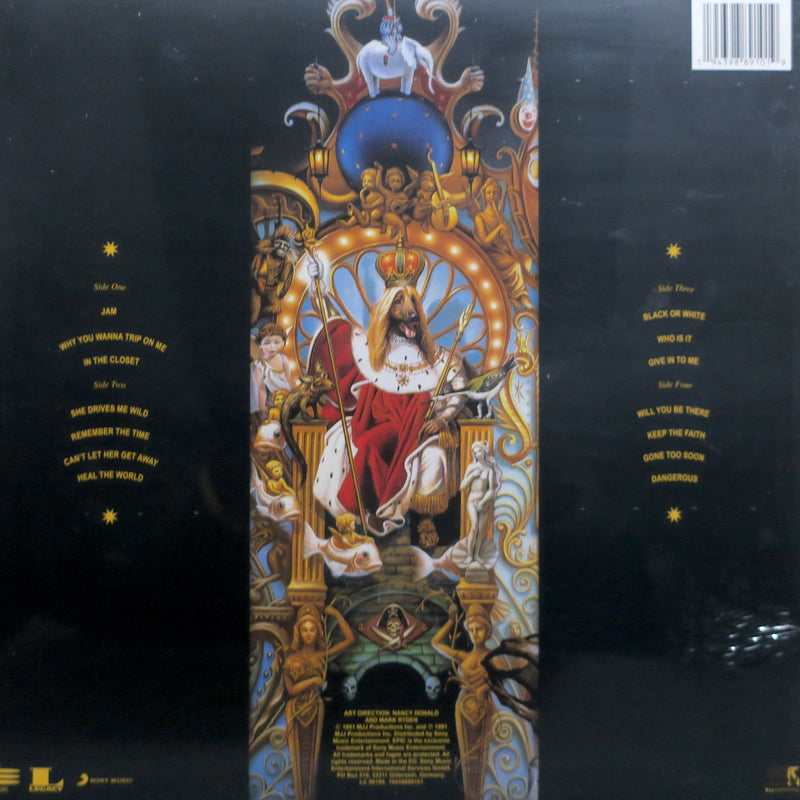 MICHAEL JACKSON 'Dangerous' RED/BLACK SWIRL Vinyl 2LP