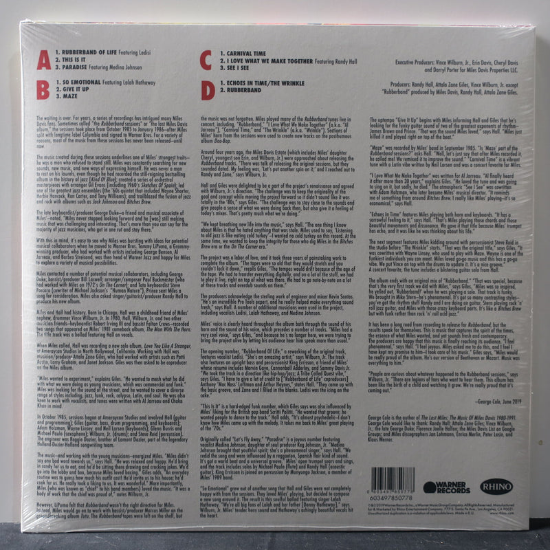 MILES DAVIS 'Rubberband' Vinyl 2LP