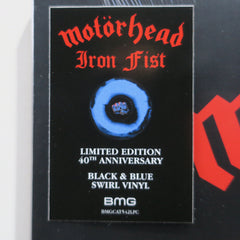 MOTORHEAD 'Iron Fist' 40th Anniversary BLUE/BLACK Vinyl LP